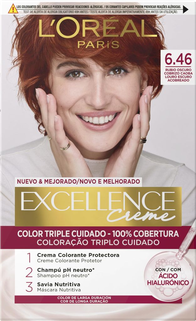 L'Oréal Paris - Excellence Crème Haarfarbe - 6.46 Dunkel Kupfer Mahagoni Blond