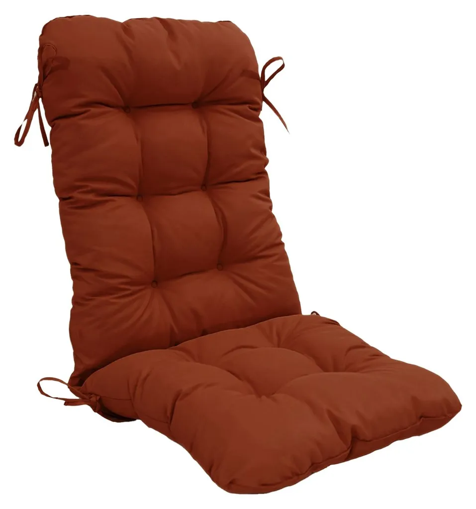 Coussin pour chaise avec dossier capitonné 50x120x8cm coloris Terracotta