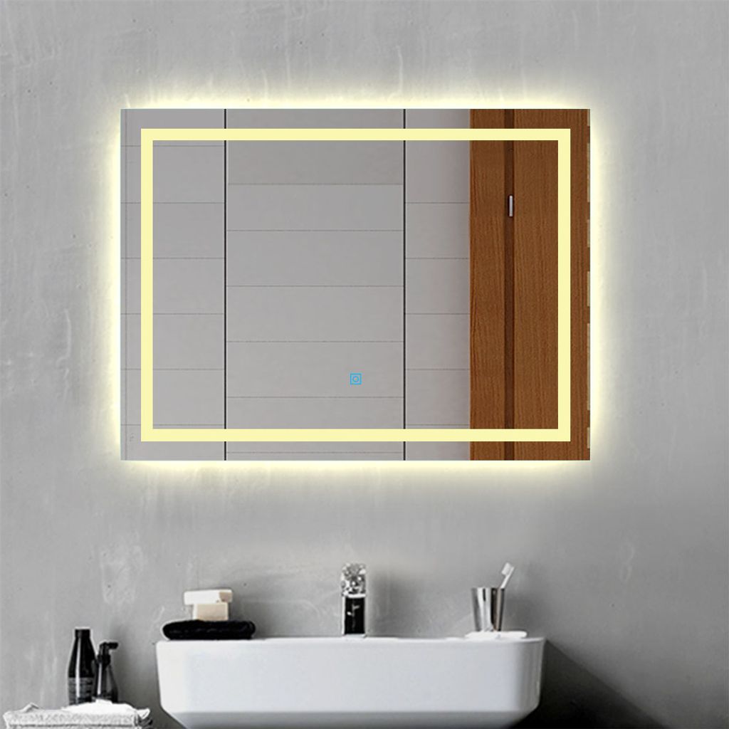 LED Badspiegel Badezimmerspiegel Wandspiegel Kaltweiß Warmweiß Licht dimmbar 40 