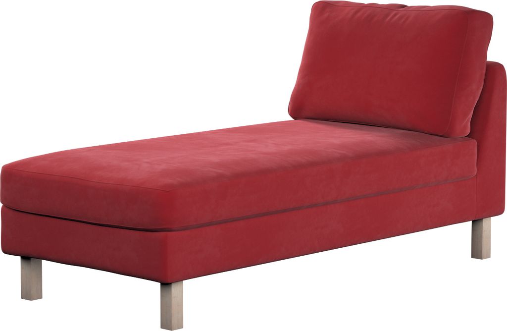 Dekoria Bezug für Karlstad Recamiere ohne Armlehne kurz, rot, Bezug für Recamiere Karlstad ohne Armlehne