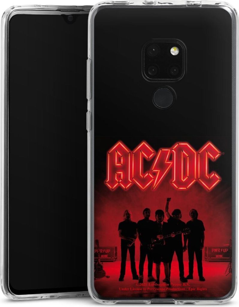 DeinDesign Handyhülle für Huawei Mate 20 Silikon Hülle Case Smartphone Schutzhülle ACDC Band Offizielles Lizenzprodukt