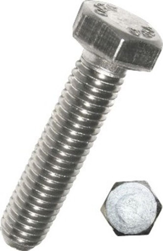 Sechskantschraube 8.8 Vollgewinde DIN 933 Stahl verzinkt M3 x 10 mm