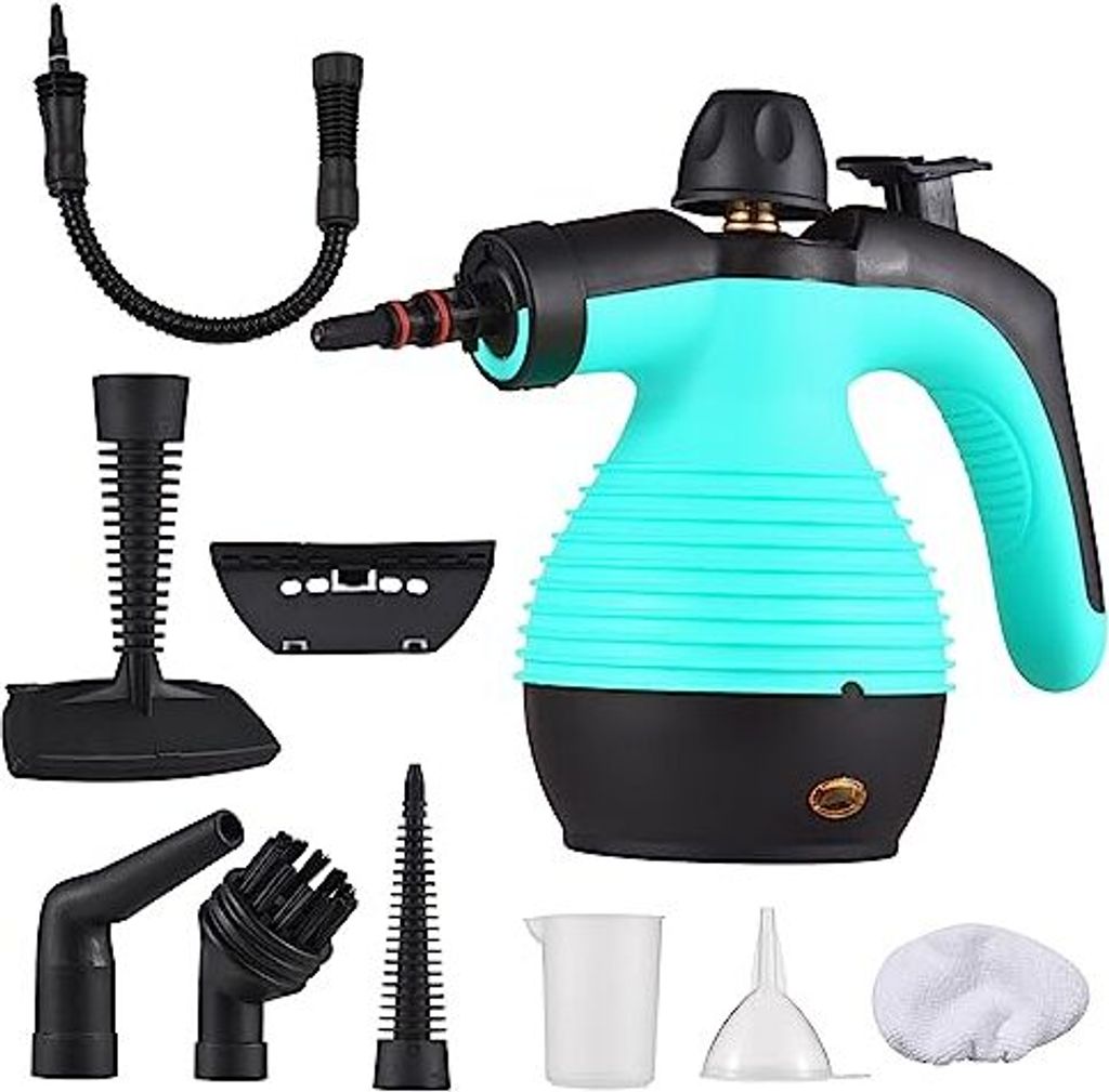 Kavolet Handheld Dampfreiniger, 1050 W tragbare multifunktionale 350 ml Wassertank 9 Zubehör Küche, Sofa, Bad, Autofenster