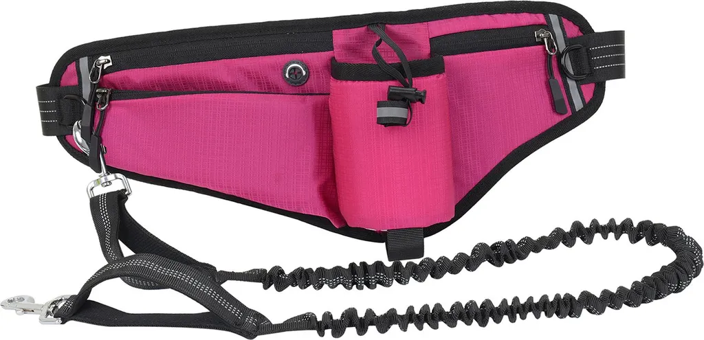 Laisse pour chien réfléchissante et sac de hanche haute capacité