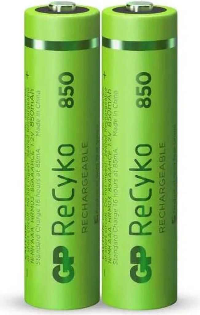 Akku GP R03 AAA 850mAh NiMH 85AAAHCE-EB2 RECYKO, 2 Stk. in einem Paket