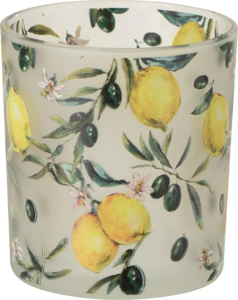 Petit Photophore en Verre Jaune Citron J-Line au Design Transparent Pur