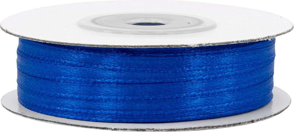 Satinband 3mm x 50m Rolle Blau Produktbild 