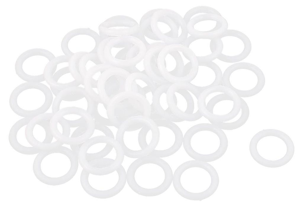 Fenstervorhang 10mm Innendurchmesser Kunststoff Raffrollo Ringe Wei? 50Stk.