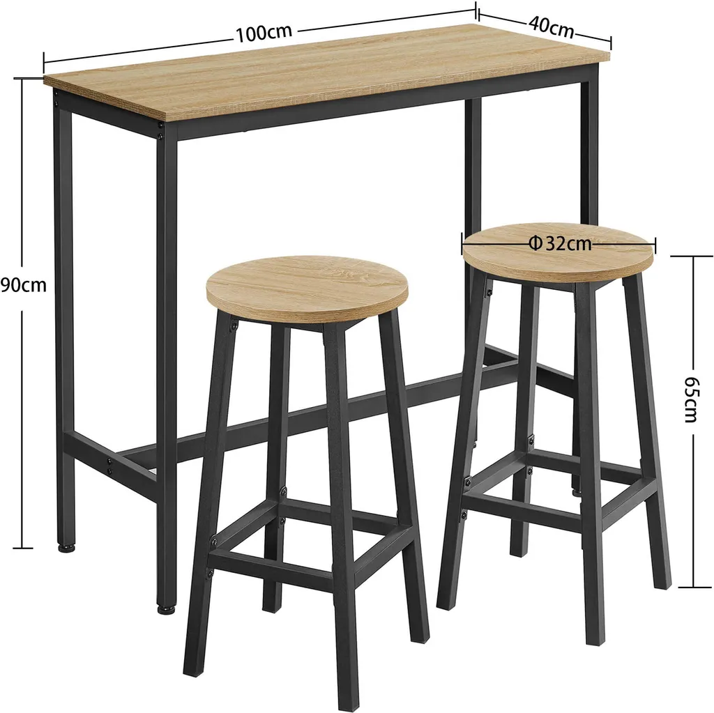 Solution gain de place : Table de bar et tabourets encastrables Valora