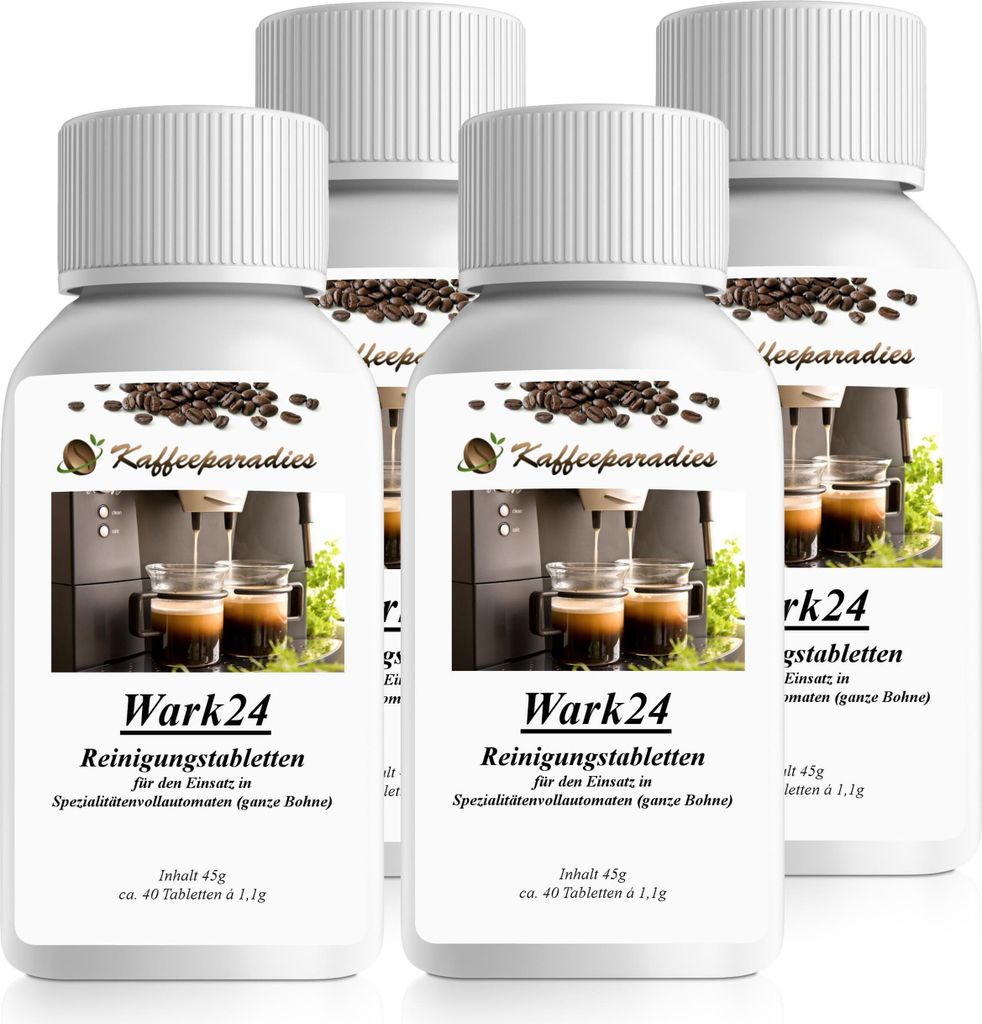 Wark24 Reinigungstabletten 40 Tabletten für Kaffeevollautomaten (4er Pack)