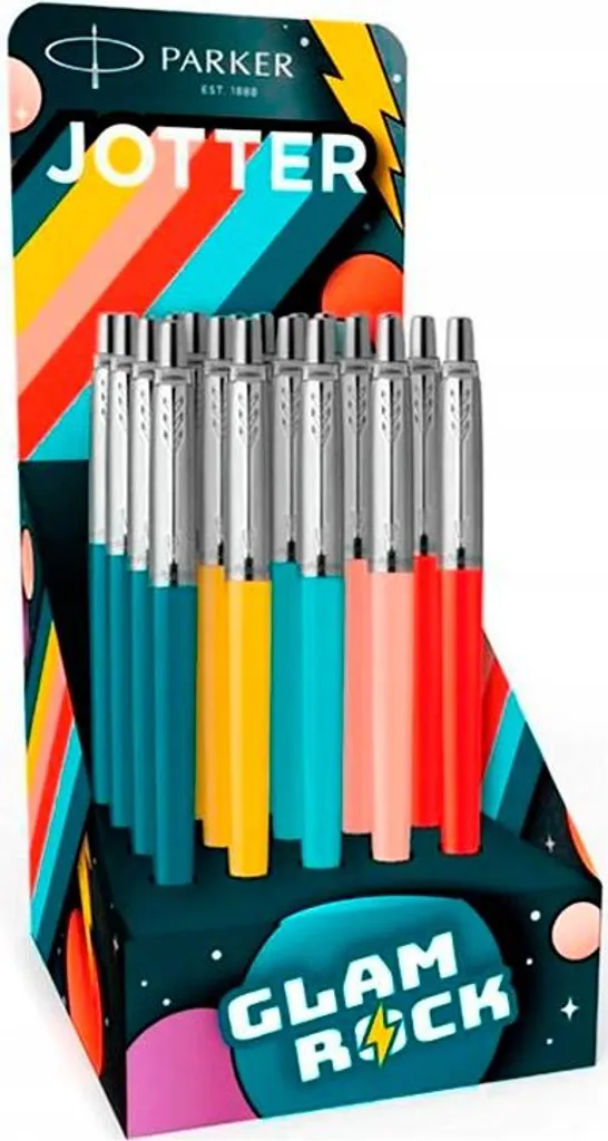 Stylo à bille rétractable Parker Jotter 70s Glam Rock en écrin cadeau