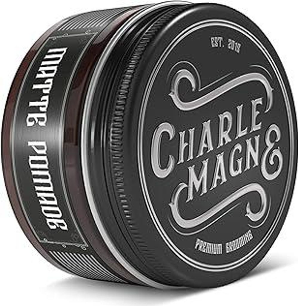 Charlemagne Matte Haarpomade - 100 ml, 1er Pack, Lederduft - Starker Halt & Mattes Finish mit Pomade matt - Einfaches Auswaschen Dank Haarwachs-For...