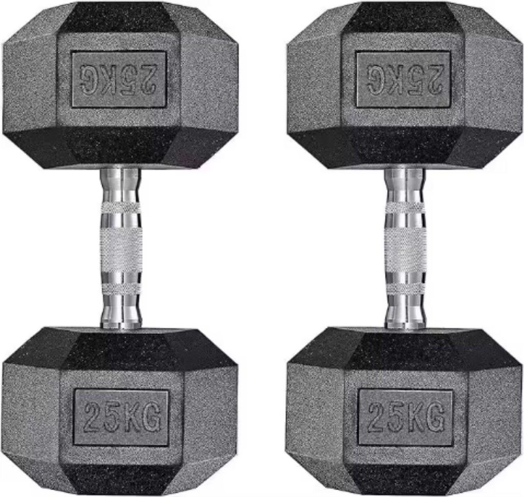 Hantelset – Gewichte – Hanteln – Für Krafttraining & Heimfitness – Kompakte Stahl-Dumbbells 25kg – 2er Set