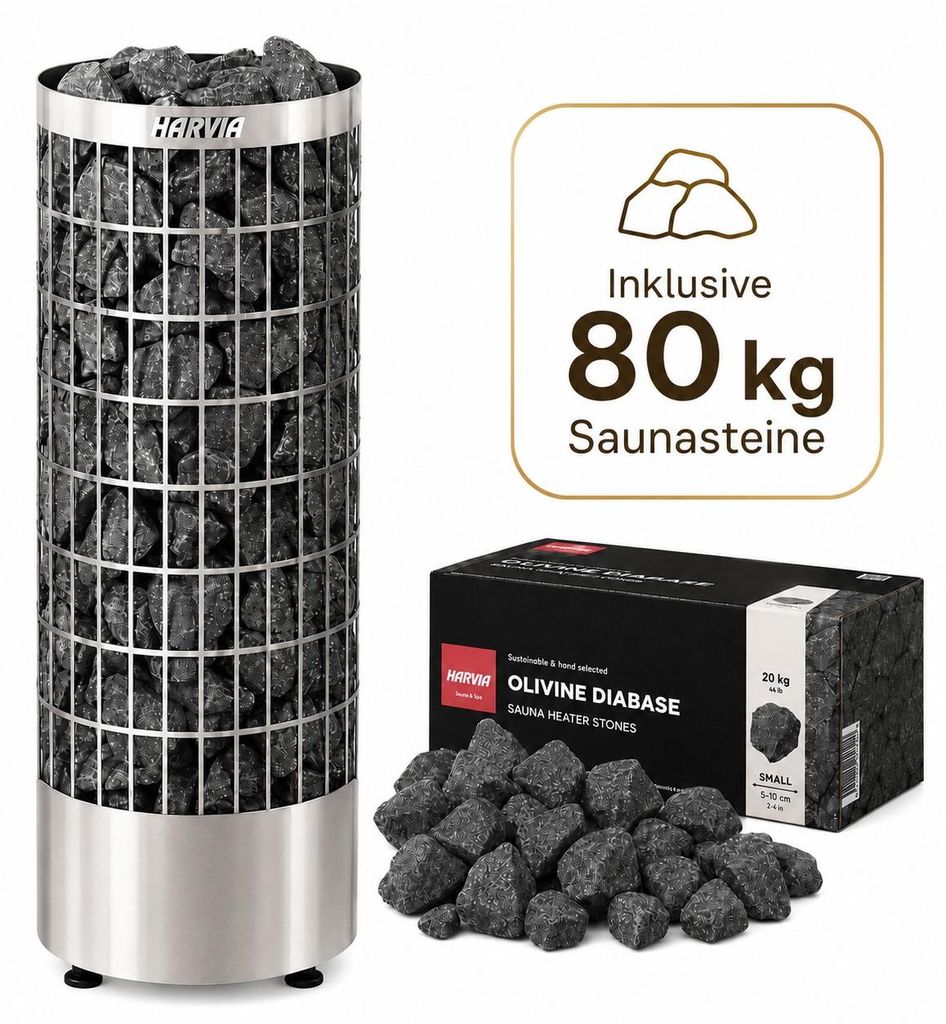 Saunaoven Harvia Cilindro PC90E, 9,0 kW, zonder bediening, Productafbeelding 
