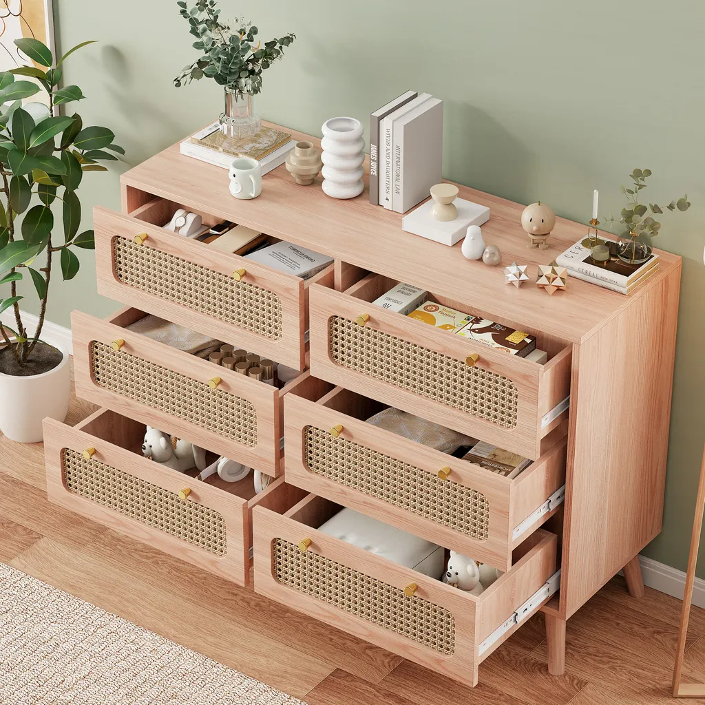 Cassettiera ProximaX in vimini rattan 6 cassetti - 2