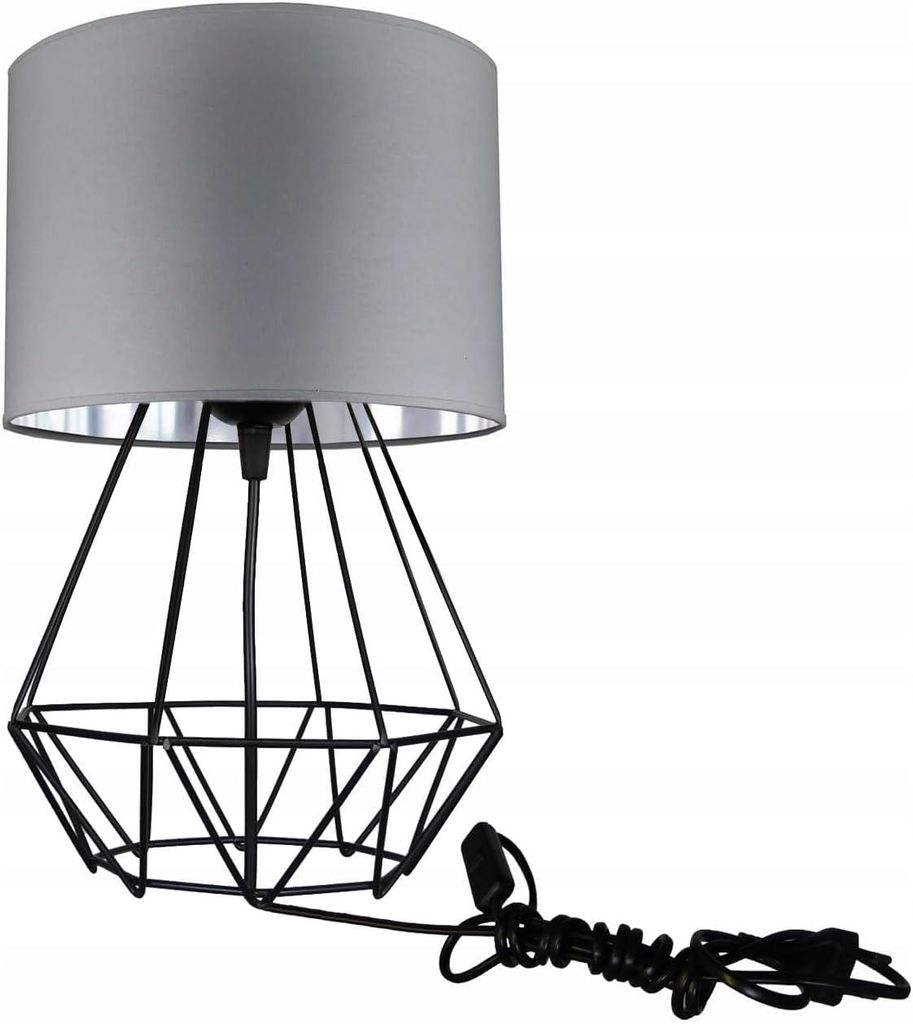Moderne Lampe Schreibtischlampe Tischlampe Tischleuchte Nachttischlampe Leuchte Grau-Silber aus Serie N230 (N230-N1-GS)