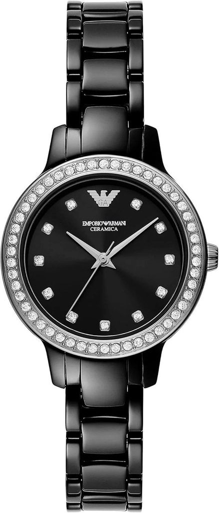 Emporio Armani Armbanduhr Damen Schwarz Keramik AR70008 Produktbild 