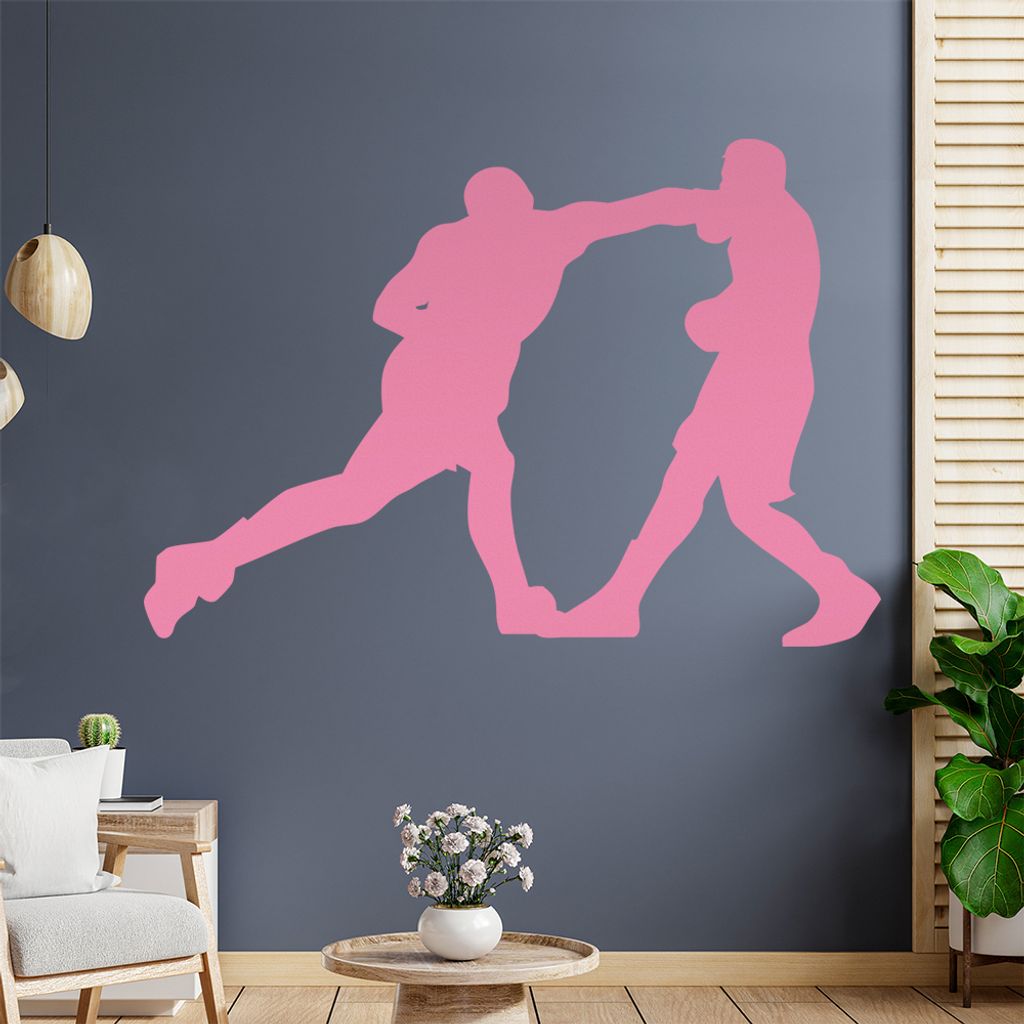 Boxen Knockout Figur Boxer Wandtattoo Wandaufkleber Wall Sticker - Dekoration, Küche, Wohnzimmer, Schlafzimmer, Badezimmer