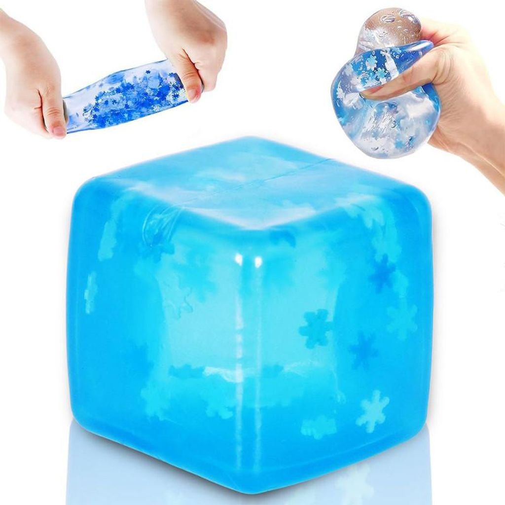 Snowflake Soft Cube Stresswürfel, Quetschspielzeug, 5 cm, Produktbild 