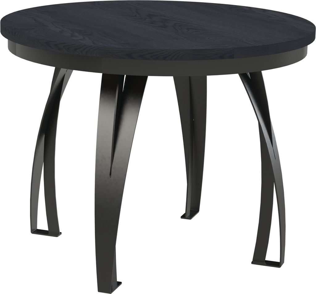 MEBLINI Esstisch Rund Ausziehbar aus Metall - Loft - Esszimmertisch Modern - Küchentisch - Ausziehtisch - Round Dining Table - Esszimmertische - 1...