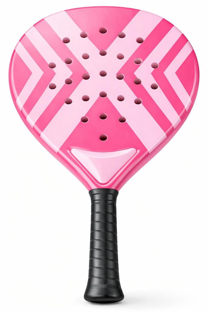 Padel Tennis Schläger für Anfänger & Fortgeschrittene – Padelschläger Set Erwachsene & Kinder (Pink)