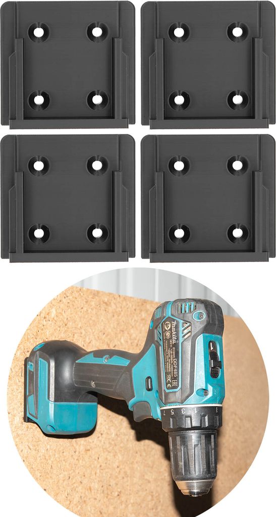 4x Halter für Makita Gerätehalter Maschinenhalter Wandhalter Halterung 18V