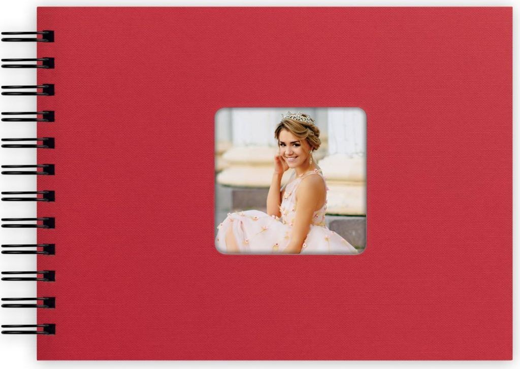 ZEP Misty Spiralalbum, rot, 21 x 16 cm, 50 schwarze Seiten