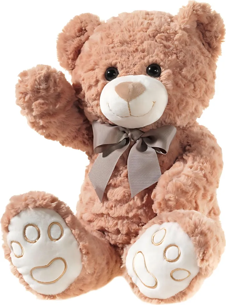 Ours Peluche Marron Curly Anti-Stress - Nounours Doux pour Sommeil