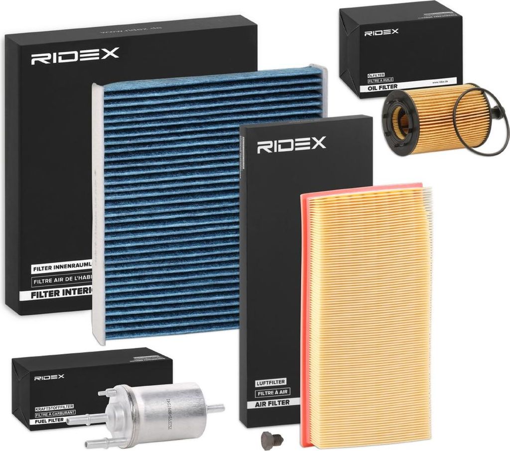 RIDEX Filterset Inspektionspaket Filtersatz für VW POLO (9N) für SEAT Ibiza III Schrägheck (6L)