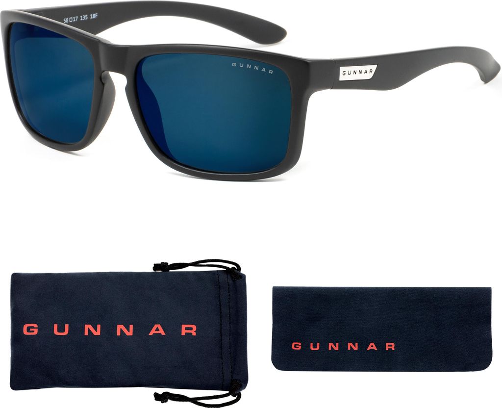 Gunnar Optiks Intercept, Uni , Prostokąt, Klasyka, Onyks, Zdjęcie produktu 