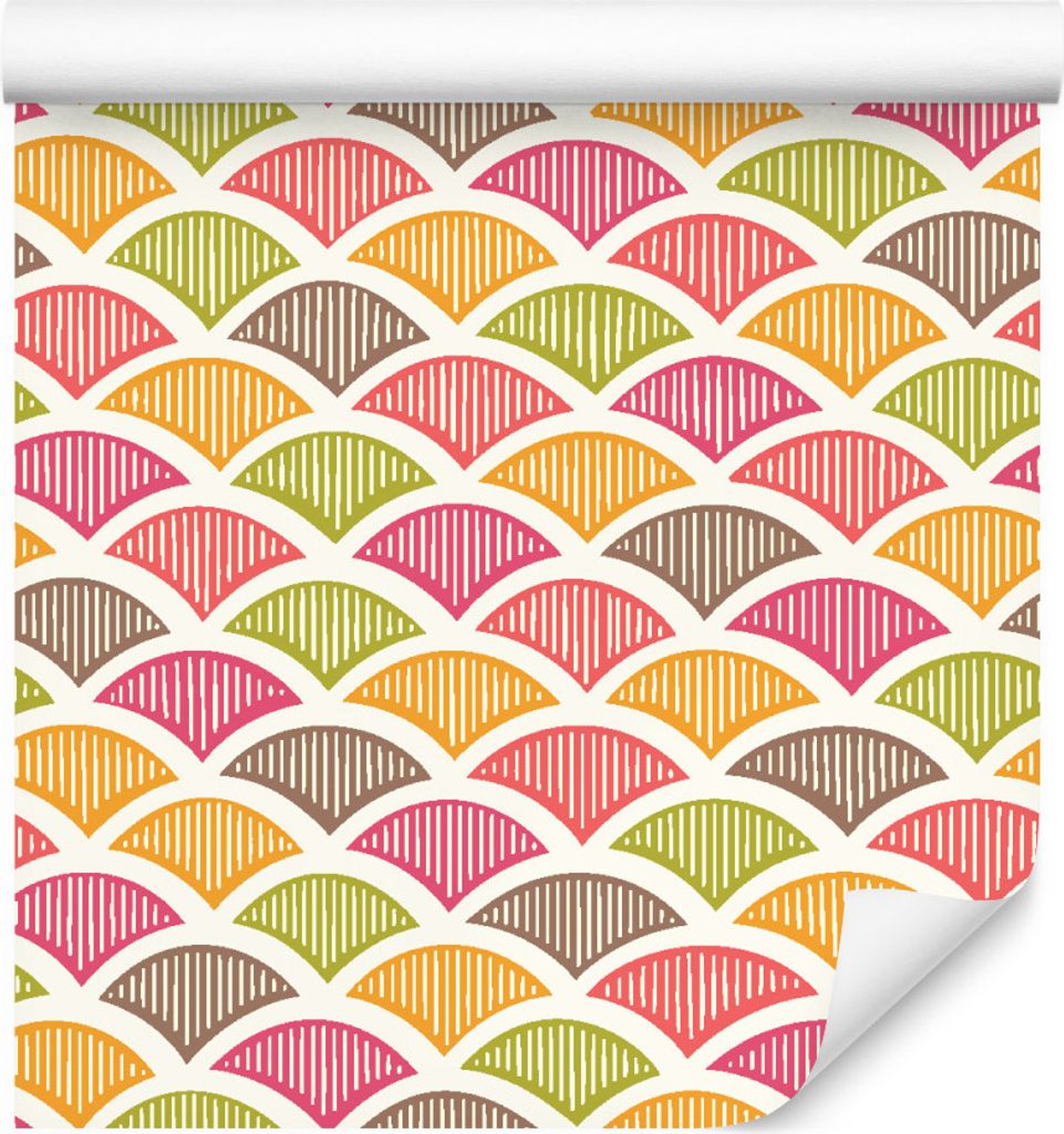 10m VLIES TAPETE Rolle Geometrisch Muster Linien Wellen Produktbild 