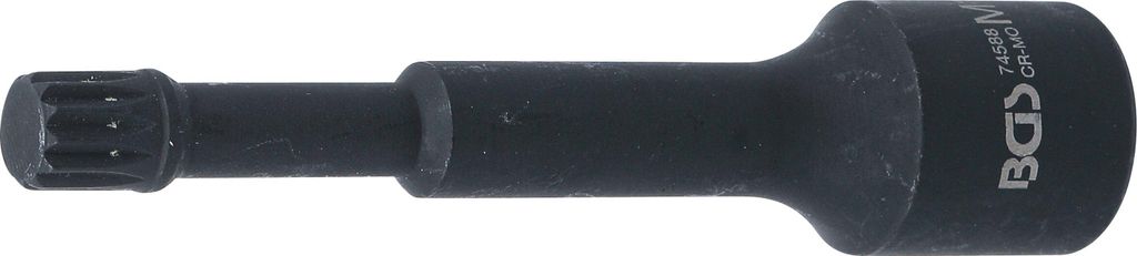 BGS 74588 Kraft-Spezial-Bit-Einsatz, Länge 115 mm, Antrieb Innenvierkant 12,5 mm (1/2"), Innenvielza
