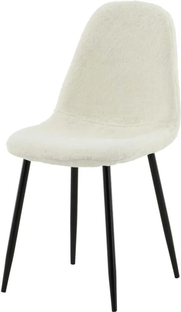 Sedia FURNLUX Polar White Black 44cm | Design Scandinavo per Sala da Pranzo
