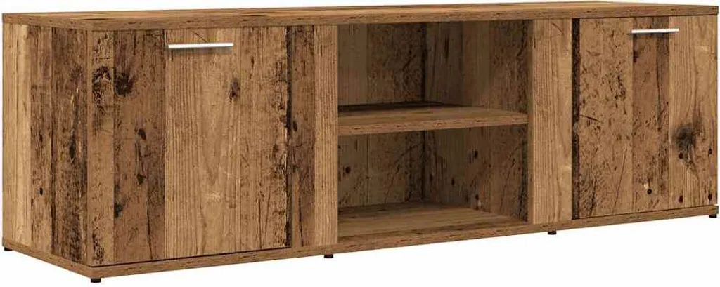 Porta TV Legno Invecchiato 120x34x37 cm - Mobile Economico e Robusto