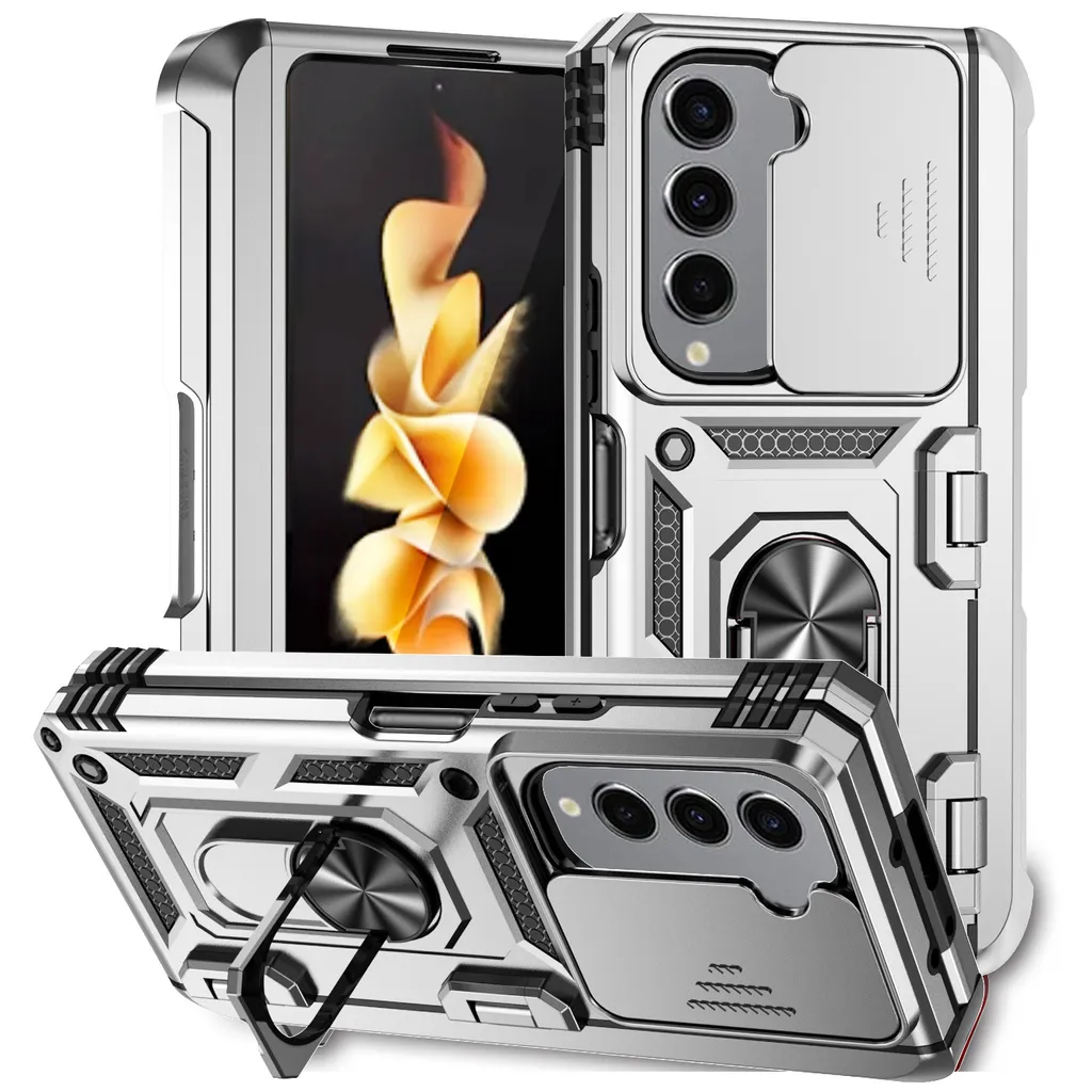 Custodia Business Samsung Z Fold 5 Argento Protezione Militare