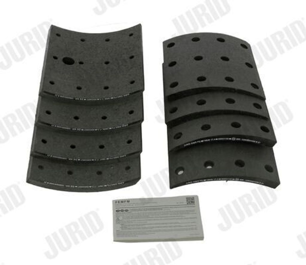 JURID Bremsbelagsatz Trommelbremse Bremsbackensatz 1969905380 passend für MERCEDES-BENZ CONECTO (O 345) 17,5mm 220mm Schachtel 10,3kg
