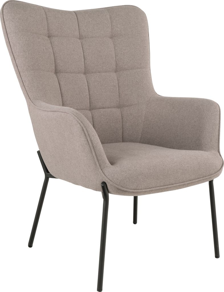 Relaxsessel >Glasgow< in Grau-braun, Stoff - 70x98x79cm (BxHxT)