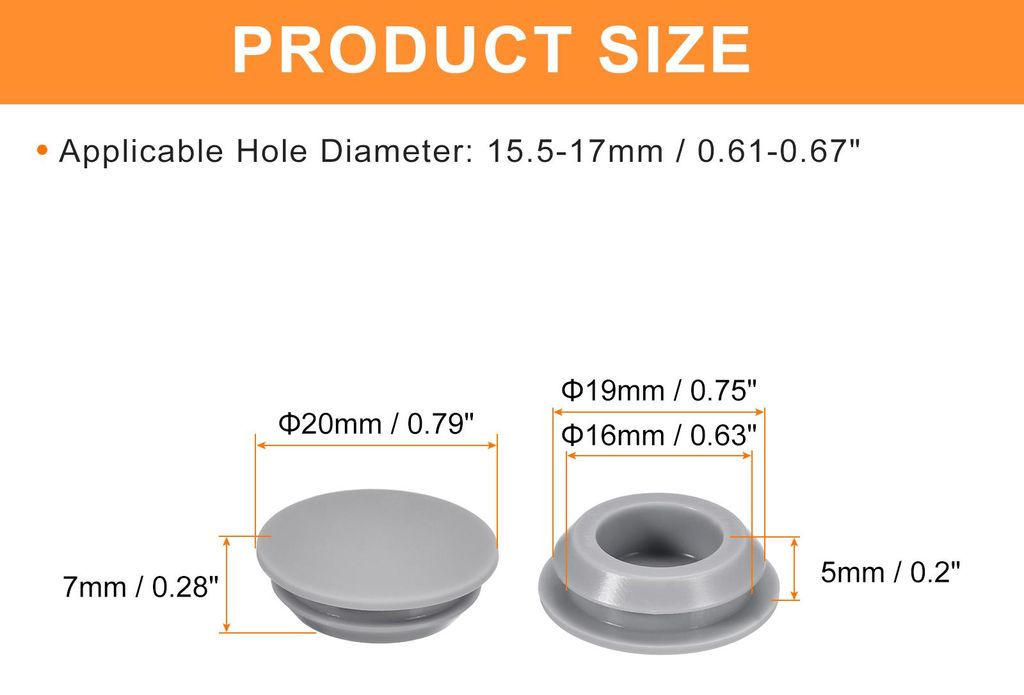 18 Stš¹ck Silikonstopfen, Silikon Gummistopfen Lochstopfen Silikon Schnappverschluss Lochstopfen fš¹r 15,5-17mm Runde Wiederverwendbar fš¹r F...