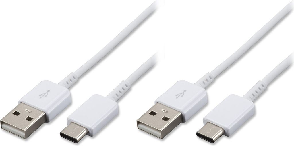 2x Schnell-Ladekabel USB-C 1.2m weiß für Samsung Galaxy S24 S23 S22 A55 A54 A35 A25 A15 5G Ultra USB A zu USB Typ C