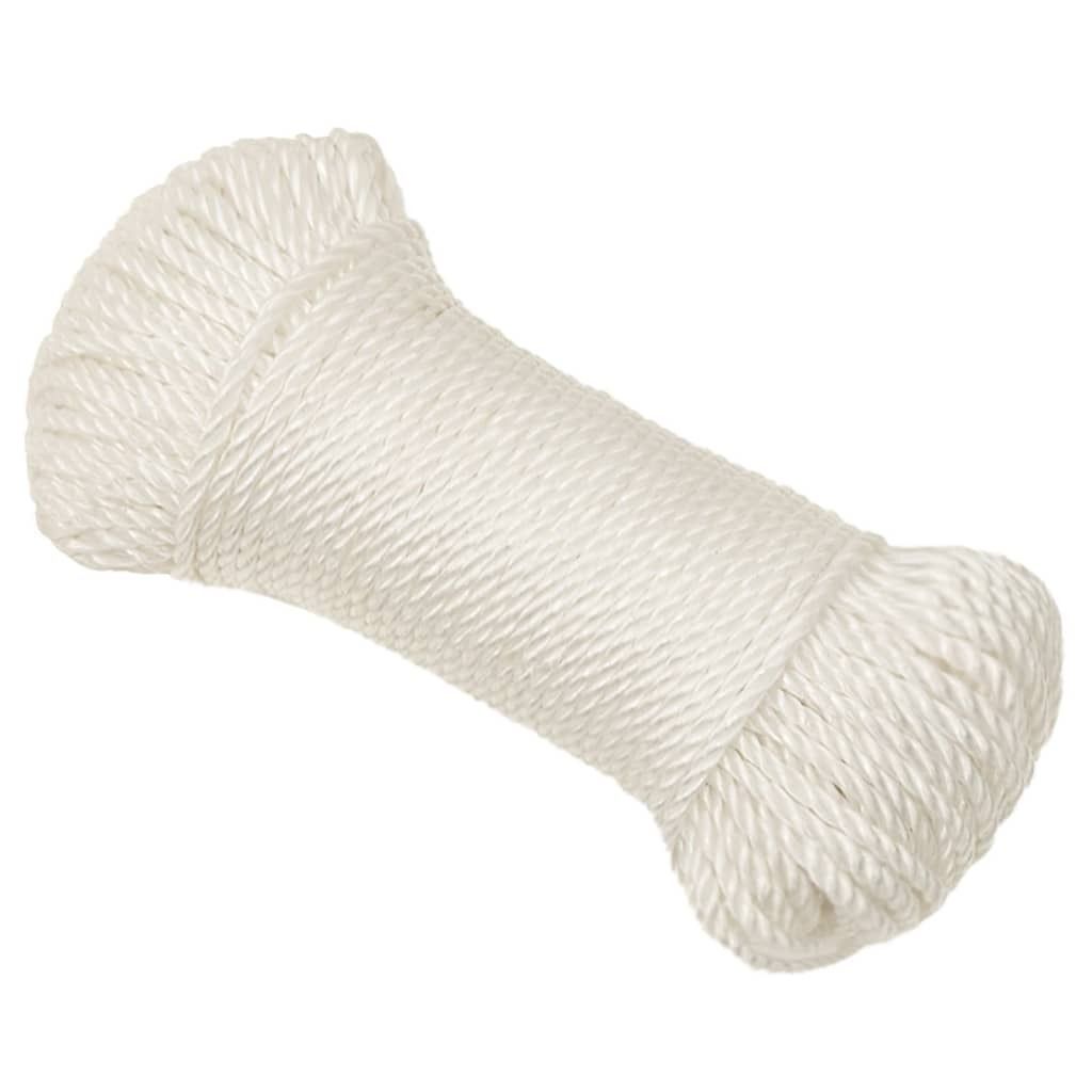 vidaXL Corde de travail blanche 8 mm 25 m Polypropylène Image du produit 