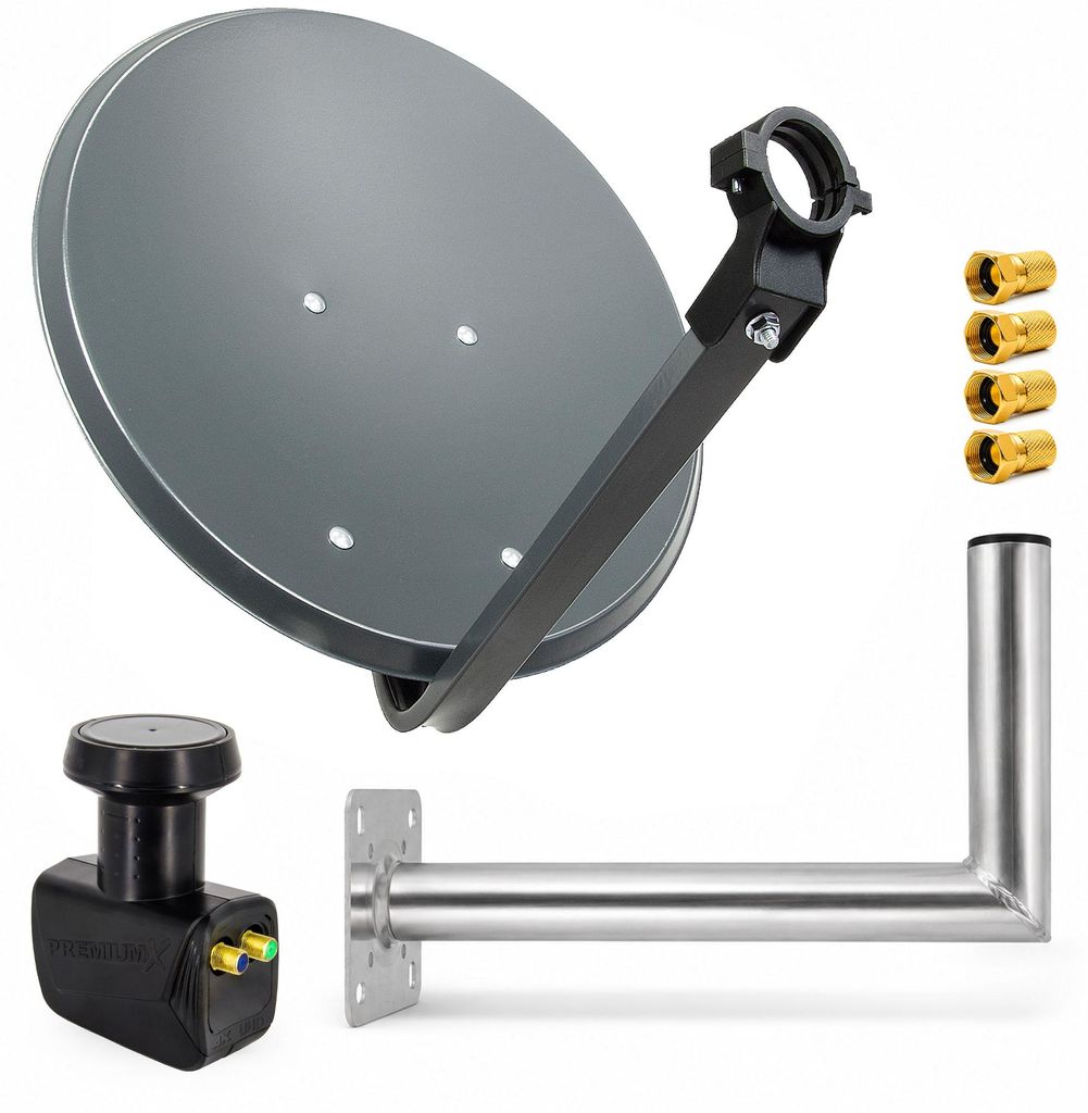 PremiumX SAT Anlage 45cm Satellitenantenne Twin LNB Produktbild 