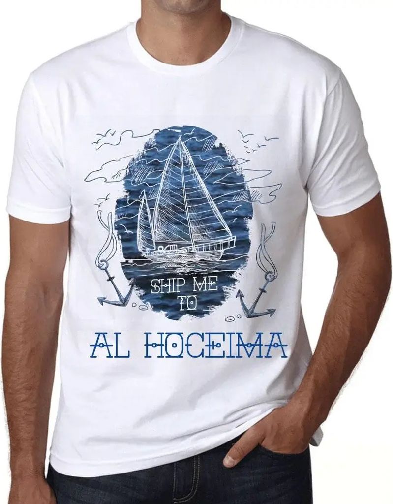 Herren Grafik T-Shirt Schickt mich nach Al Hoceima – Ship Me To Al Hoceima – Öko-Verantwortlich Vintage Jahrgang Kurzarm Lustige Druck Geburtstag