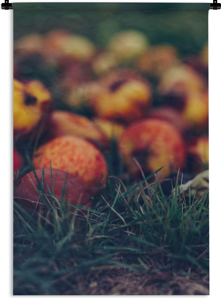 MuchoWow Wandteppich Wandbehang Landdekoration - Herbst - Apfel - Obst 90x135 cm Tapisserie Dekoration Wandtuch - Baumwolle - Wandskulptur