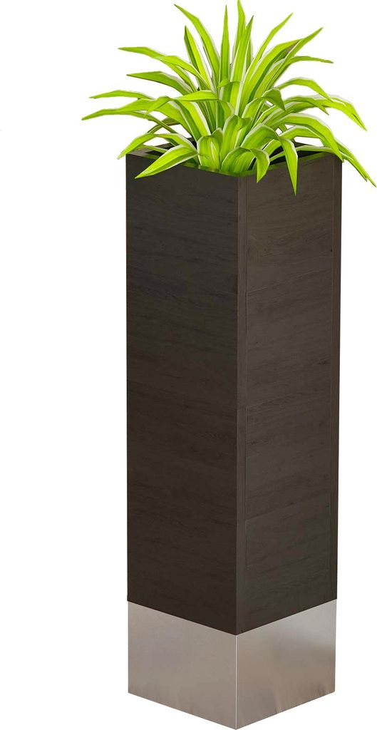BALI | Bistro Pflanzsäule | L30xH107cm | 15 Liter | Blumen Deko Ständer Sockel Podest Trog Topf Kübel Gastro