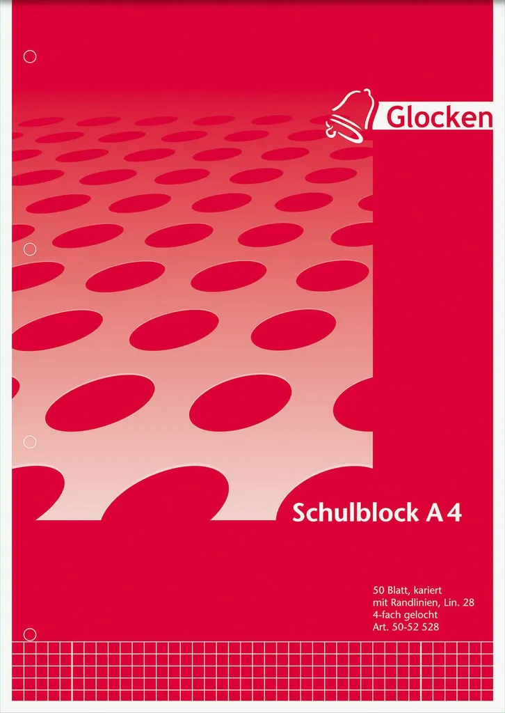 Cloches 5052528 Cahier d'écolier A4 Grand Format Seyes pour la Classe