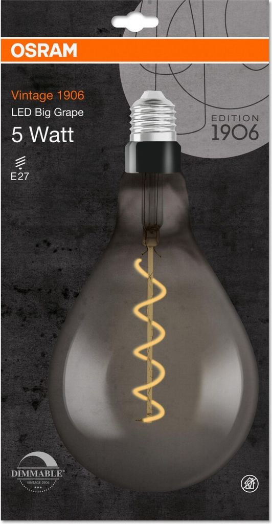 Osram Vintage 1906, 5 W, 16 W, E27, 150 lm, 15000 h, Warmes Produktbild 