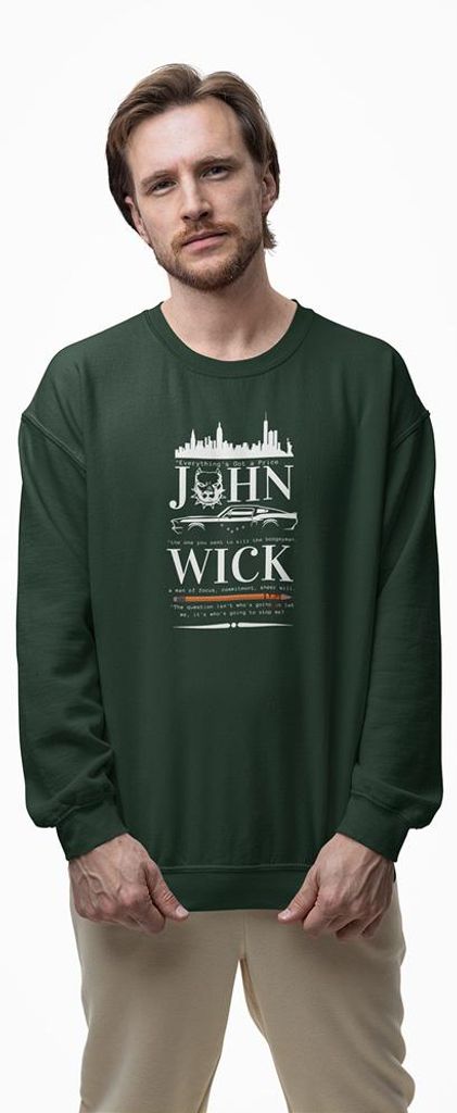D&B Design Uni Pullover SWMO00025 John Wick Waldgrün-Größe 3XL