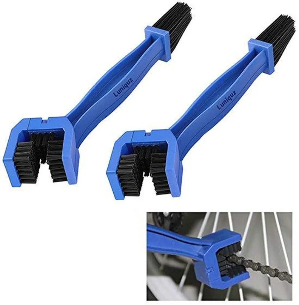 Brosse de nettoyage bleue pour chaîne de moto et vélo - Outil d'entretien