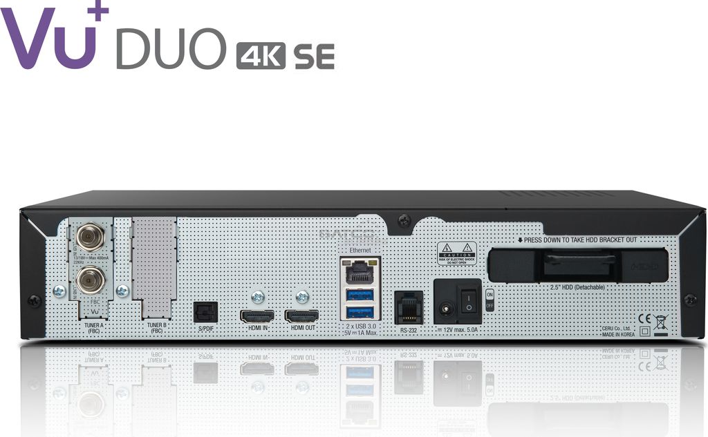 VU+ Duo 4K SE 1x DVB-S2X FBC Twin Tuner Linux OS, USB-PVR, Produktbild 17