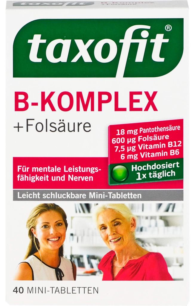 Taxofit B-Komplex Forte Tabletten für Nerven und Energiestoffwechsel, 40 St. Tabletten